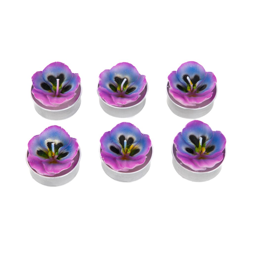 HOMLA FLORAL AURA Sada 6 svíček, fialky, 126 g Obrázek produktu 
