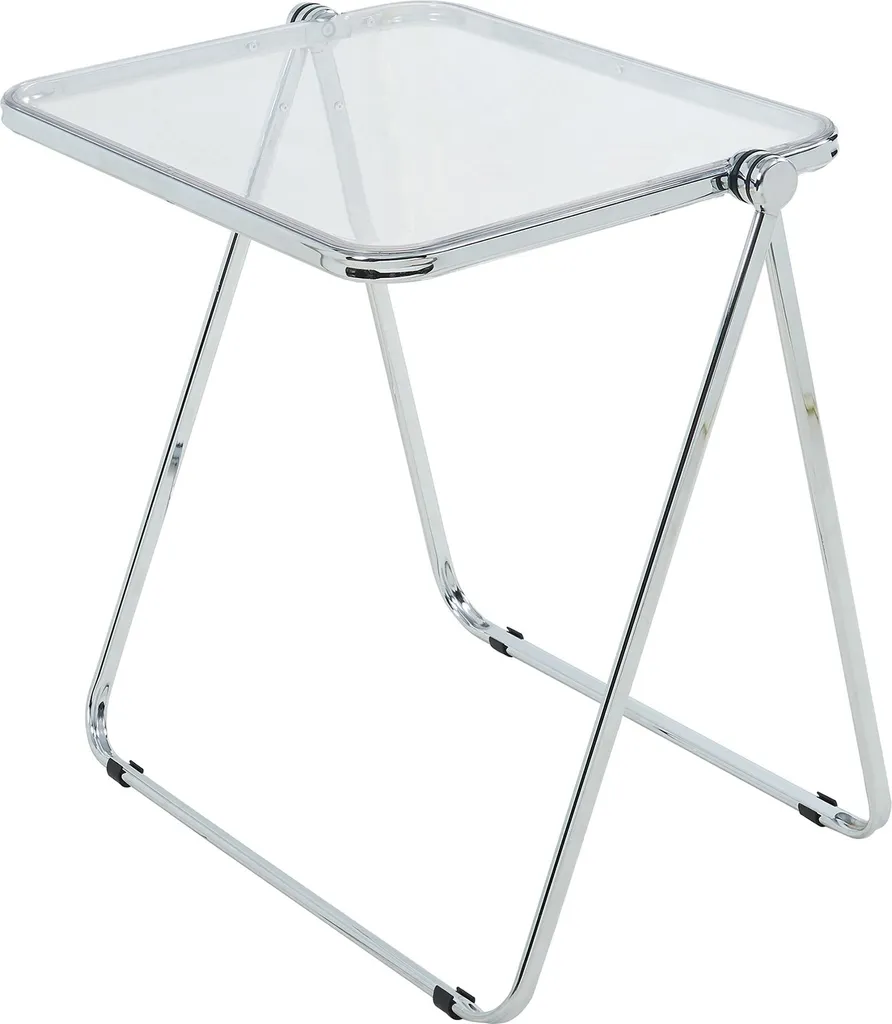 Petite table de bureau pliable et transparente pour ordinateur portable