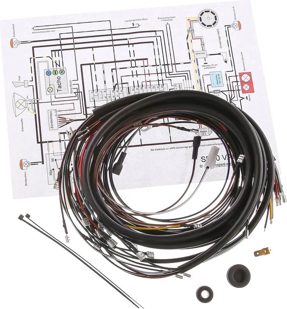 Kit harnais SR50 idéal pour conversion vape 12V avec plan de branchement