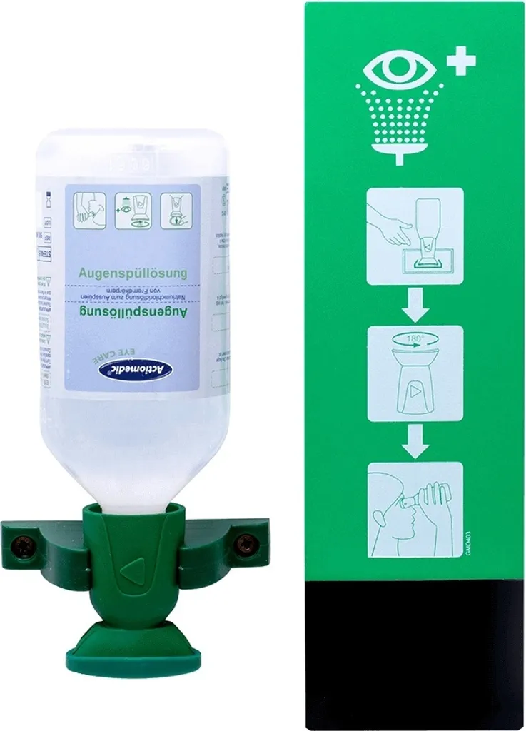 Stazione di lavaggio oculare Eye Care singola 500ml verde
