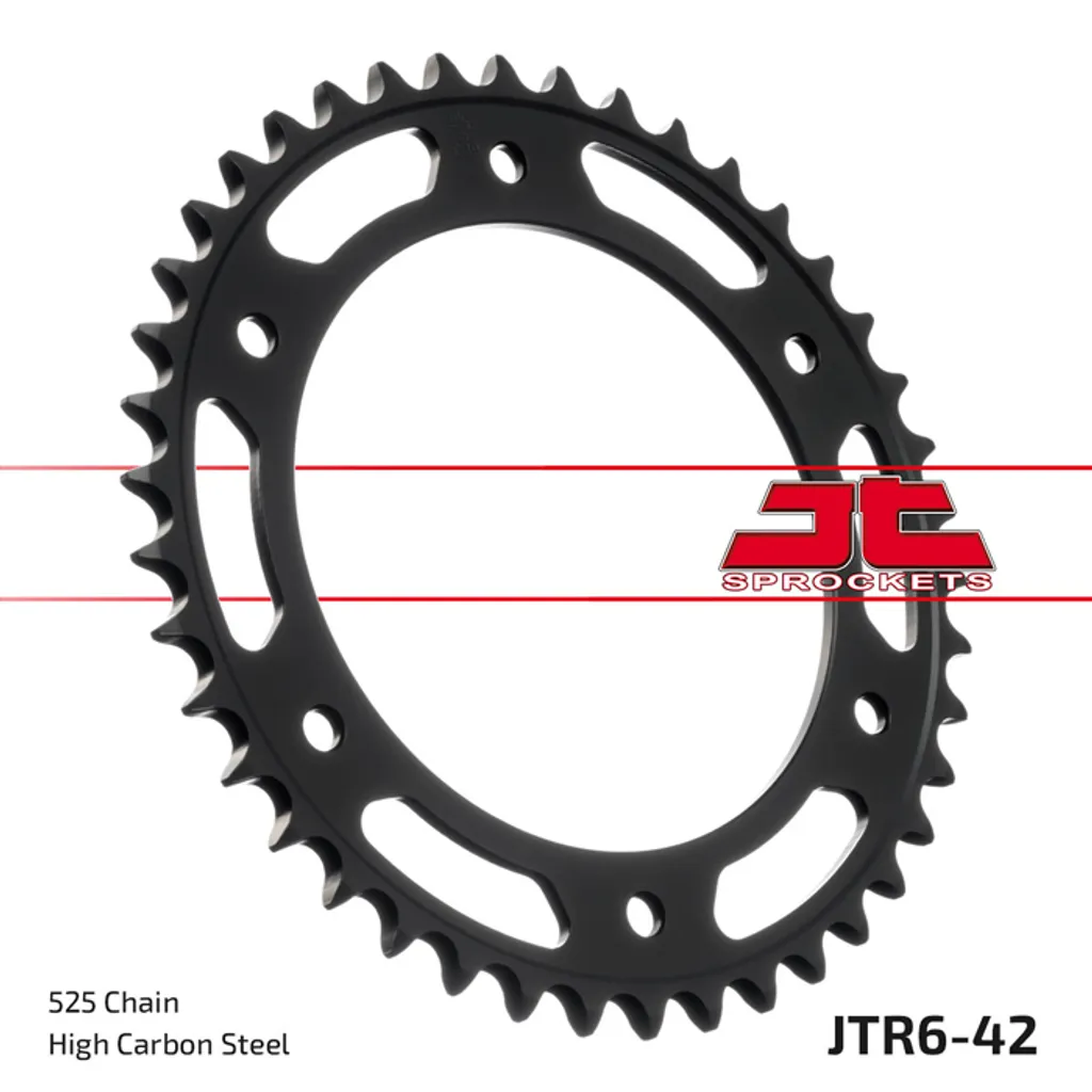 Couronne en acier 42Z pas 525 SW robuste pour transmission de moto