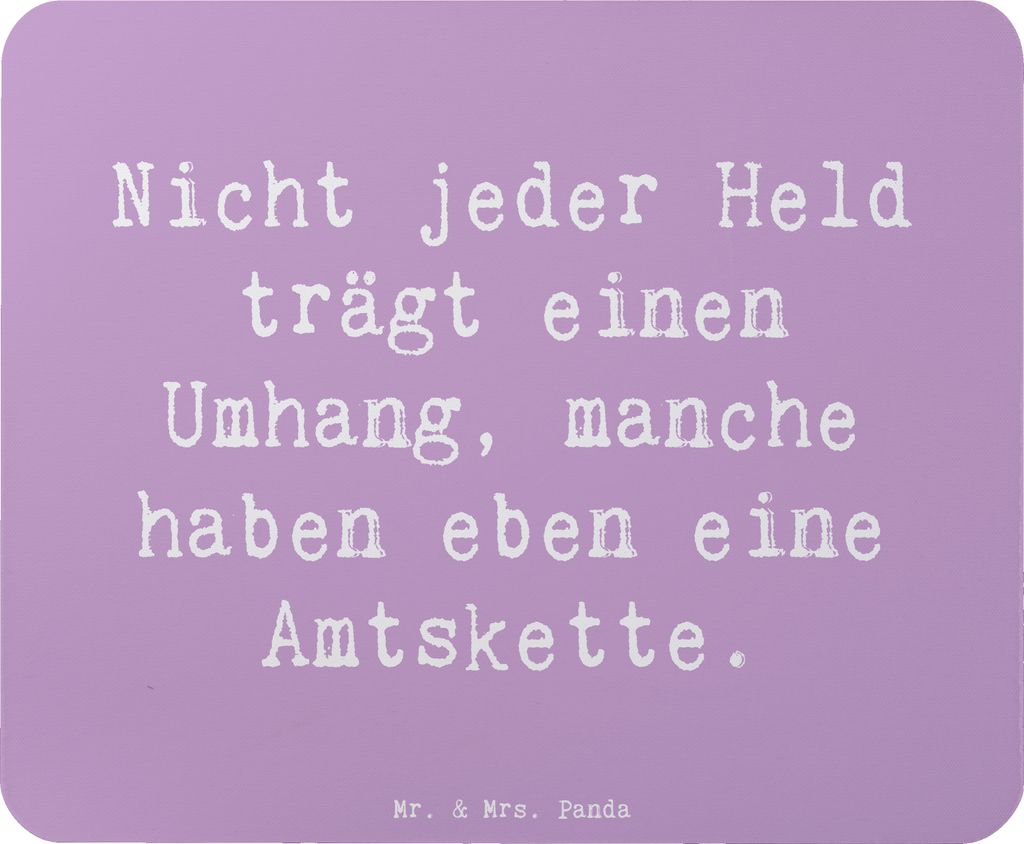 Mr. & Mrs. Panda Mousepad Spruch Bürgermeister Held - Lavendeltraum - Geschenk, Mauspad, Gemeinschaft, Führung, mousematte, Berufsleben, personal...