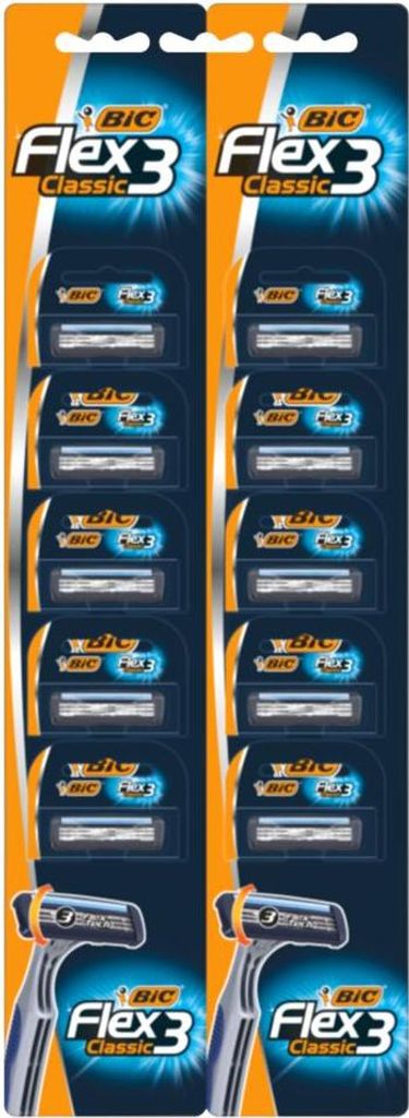 Bic, Maszynka do golenia, flex 3 classic, 10 sztuk Zdjęcie produktu 