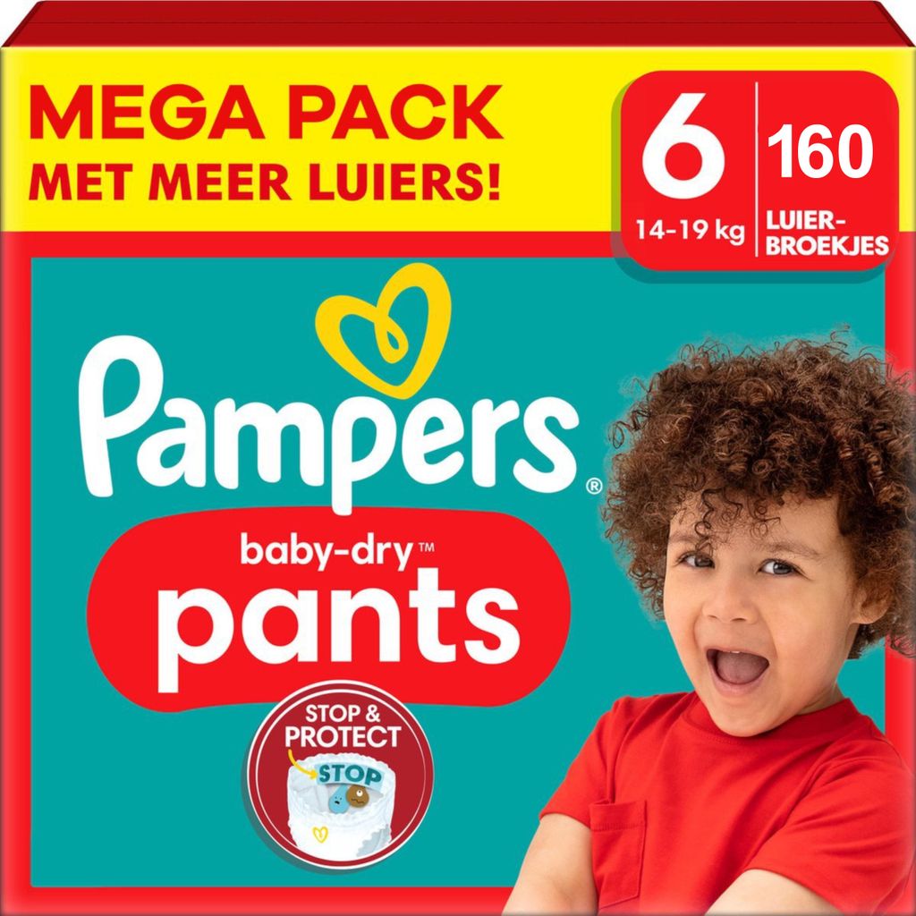 Pampers Baby Dry Pants - Größe 6 - Mega Pack - 160 Stück - Produktbild 