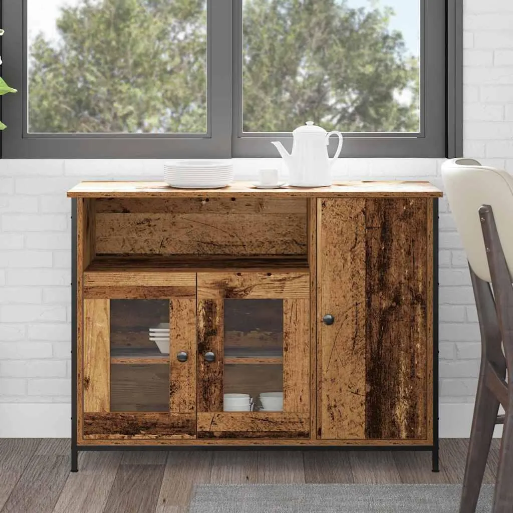 Best Möbel Credenza in legno di recupero 100 x 35 x 75 cm materiale a base di legno - Cassettiere CL5362290 1pacco