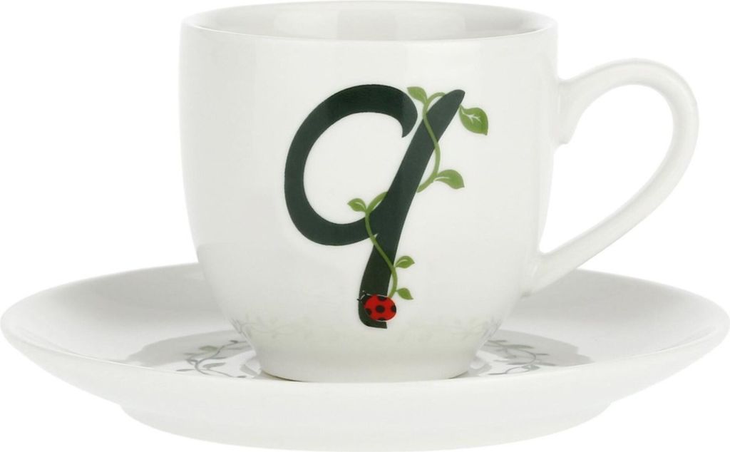 La Porcellana Bianca Tasse und Untertasse 90 ml Muster q P00370015Q