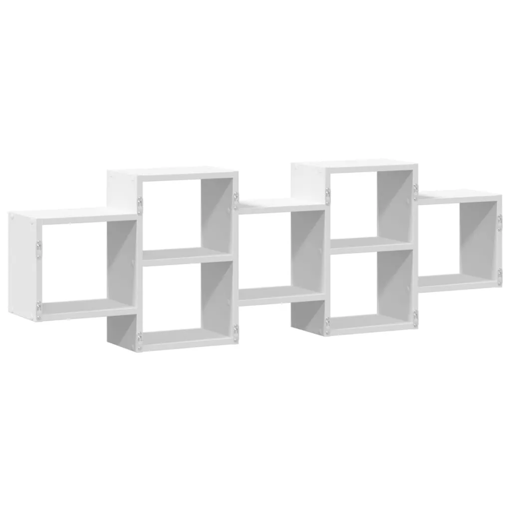 Scaffale a Parete SYFAX Bianco 129x18x42 cm - Mobili in Truciolato