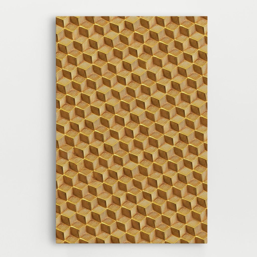 ARTHUB Leinwandbild 70x100 cm, Small Yellow Square | Wohnzimmerdekoration, Hängende Bilder, Wanddekoration, Heimdekoration, Abstrakte, Geometrische