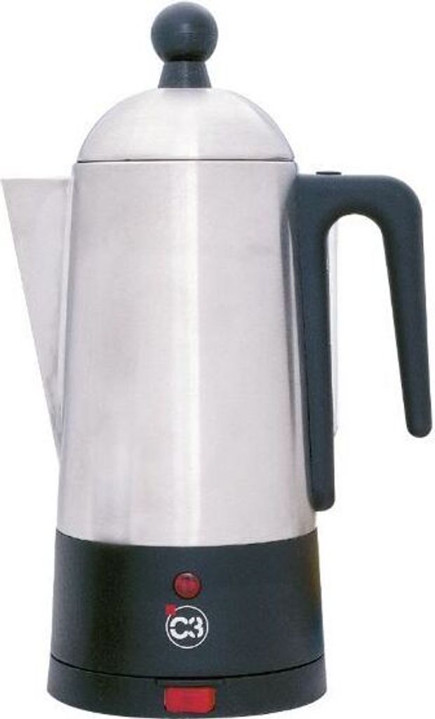 C3 Perkolator/Kaffeemaschine Design silber  2 - 6 Tassen Produktbild 