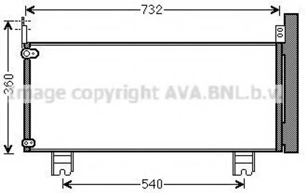 Kondensator, Klimaanlage AVA COOLING TO5660D
