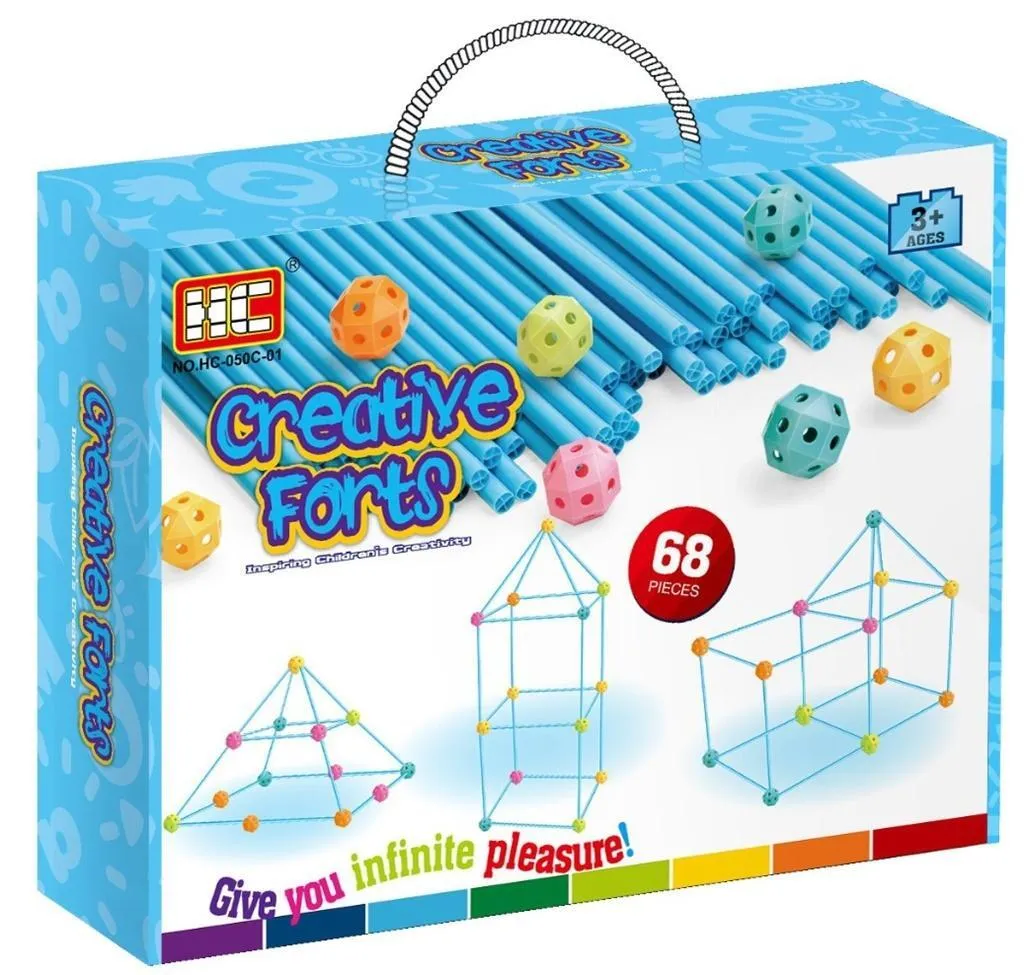 Construire une cabane enfant avec le kit pailles de construction 68 el.