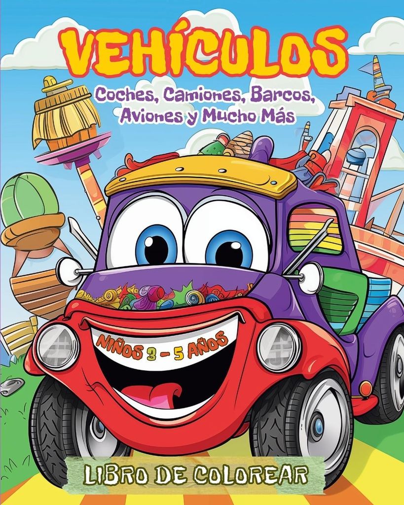 Fahrzeuge - Malbuch für Kinder von 3 bis 5 Jahren