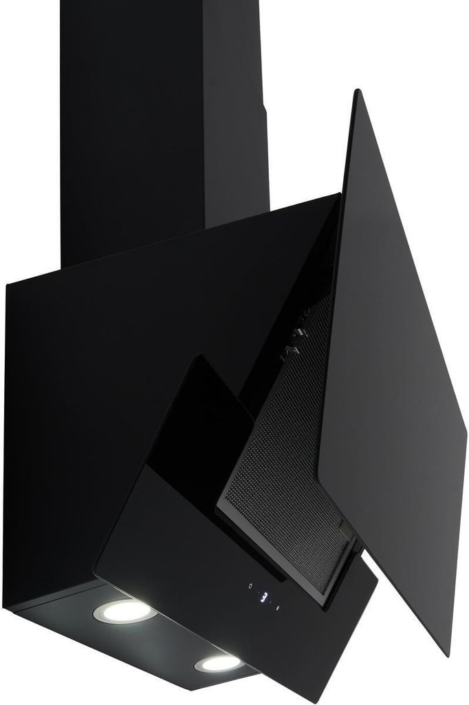Dunstabzugshaube Schräghaube Kopffrei 60 cm Schwarz Produktbild 3