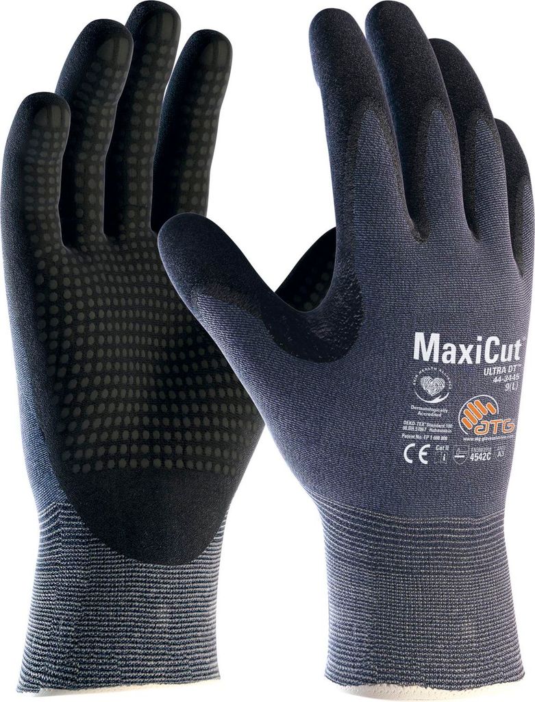 ATG MaxiCut Ultra Schnittschutzhandschuhe Arbeitshandschuhe blau-schwarz Größe 8