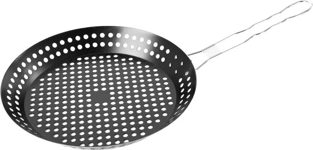Padella Grill Perforata in Acciaio - Cestello Cottura Uniforme Piastra