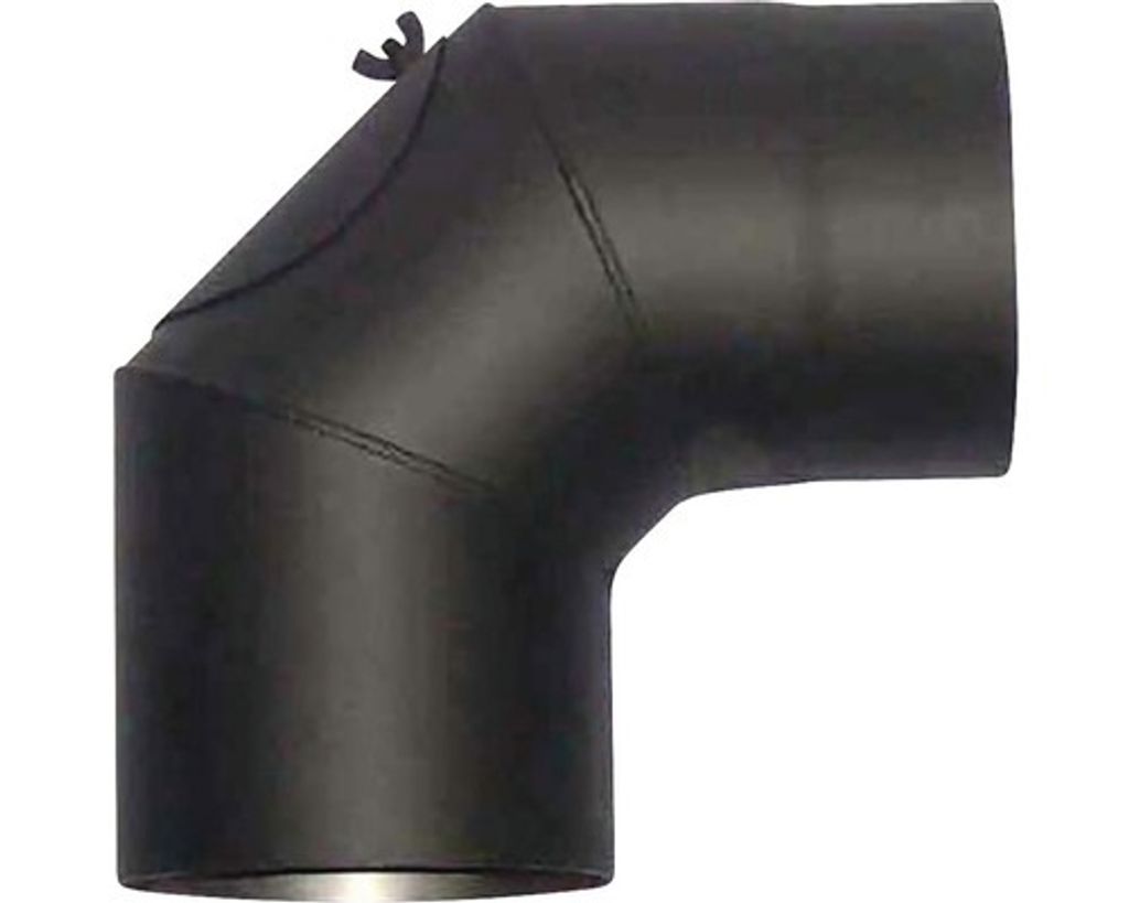Koleno kouřové 160/90 mm s otvorem černé silnostěnné Obrázek produktu 