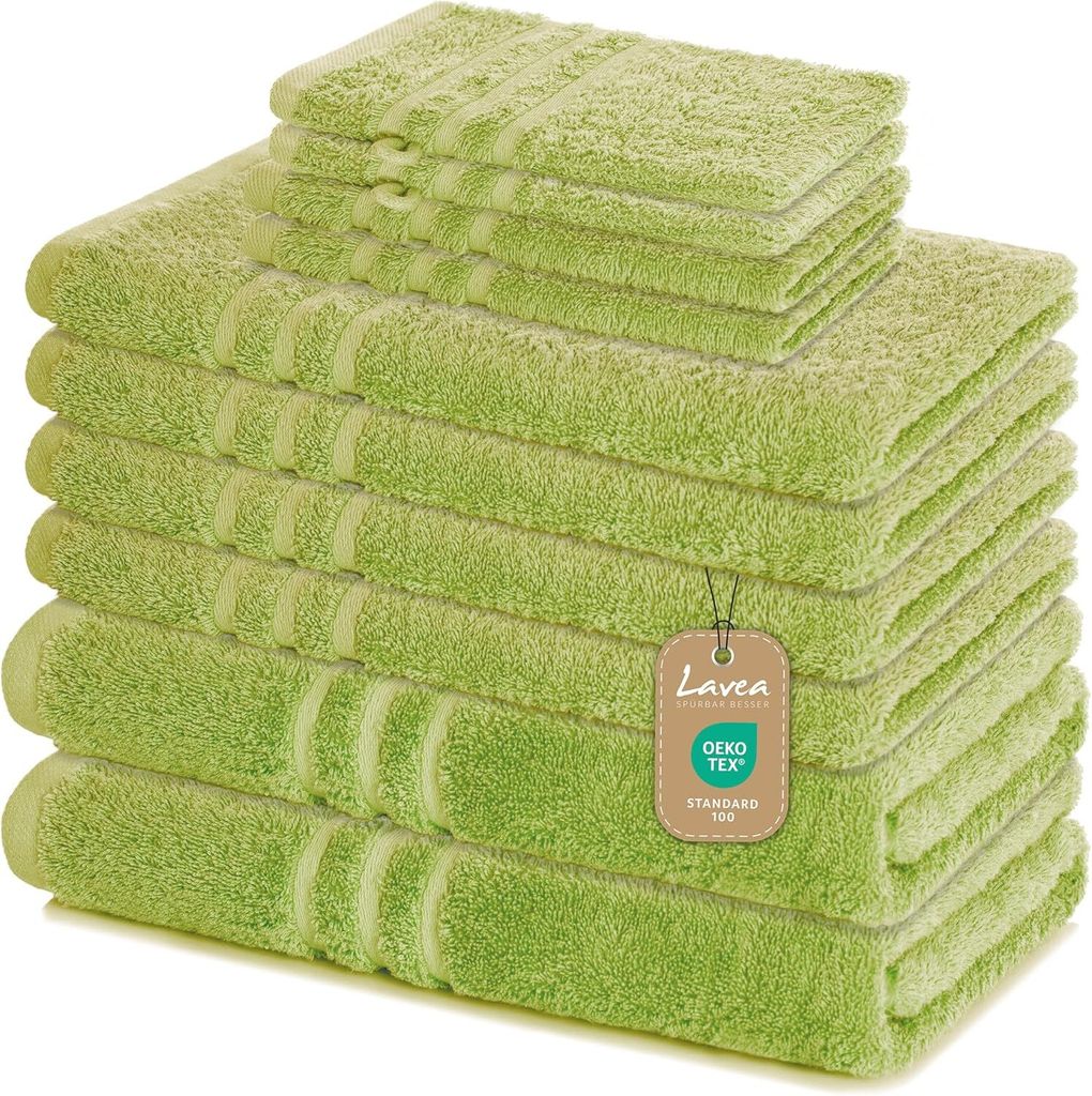 Lavea® Elena 10-teiliges Handtuch Set - 100% Baumwolle, 4x Produktbild 