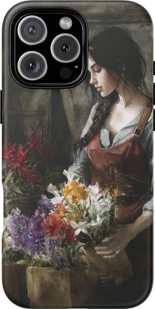 Blumenarrangement in rustikalem Ambiente – Handyhülle Kompatibel mit iPhone 16 Pro Max