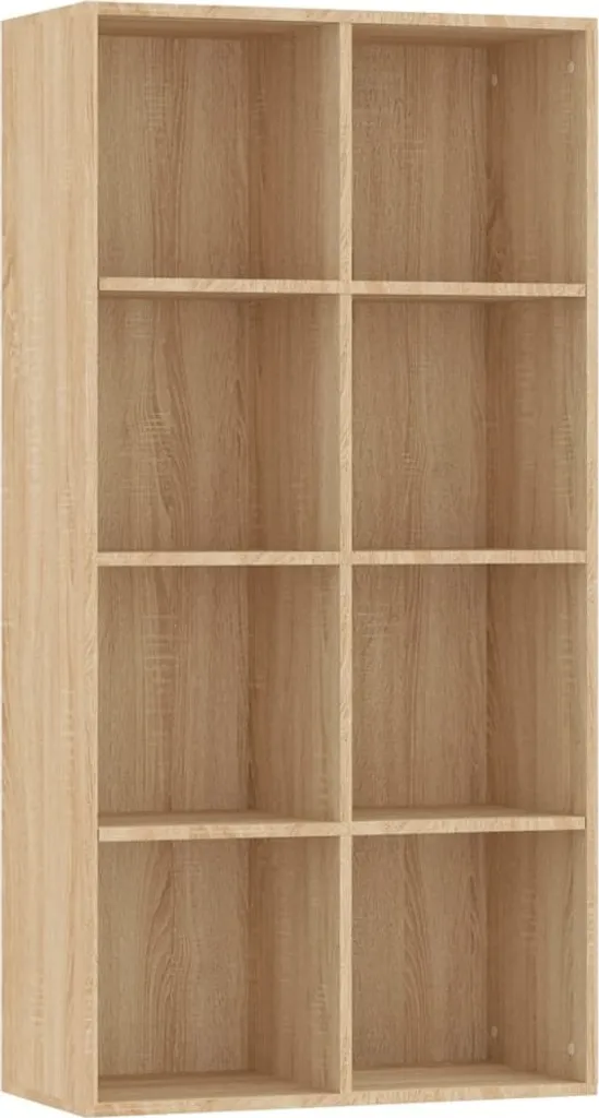 SYFAX™ Libreria 8 Vani Rovere Sonoma 130 cm Mobiletto Salvaspazio