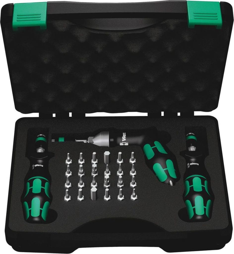 Wera - 7445/46/47 Kraftform Drehmomentschraubendreher-Satz 2,5-55,0 in.lbs., 27-teilig; 5350451001