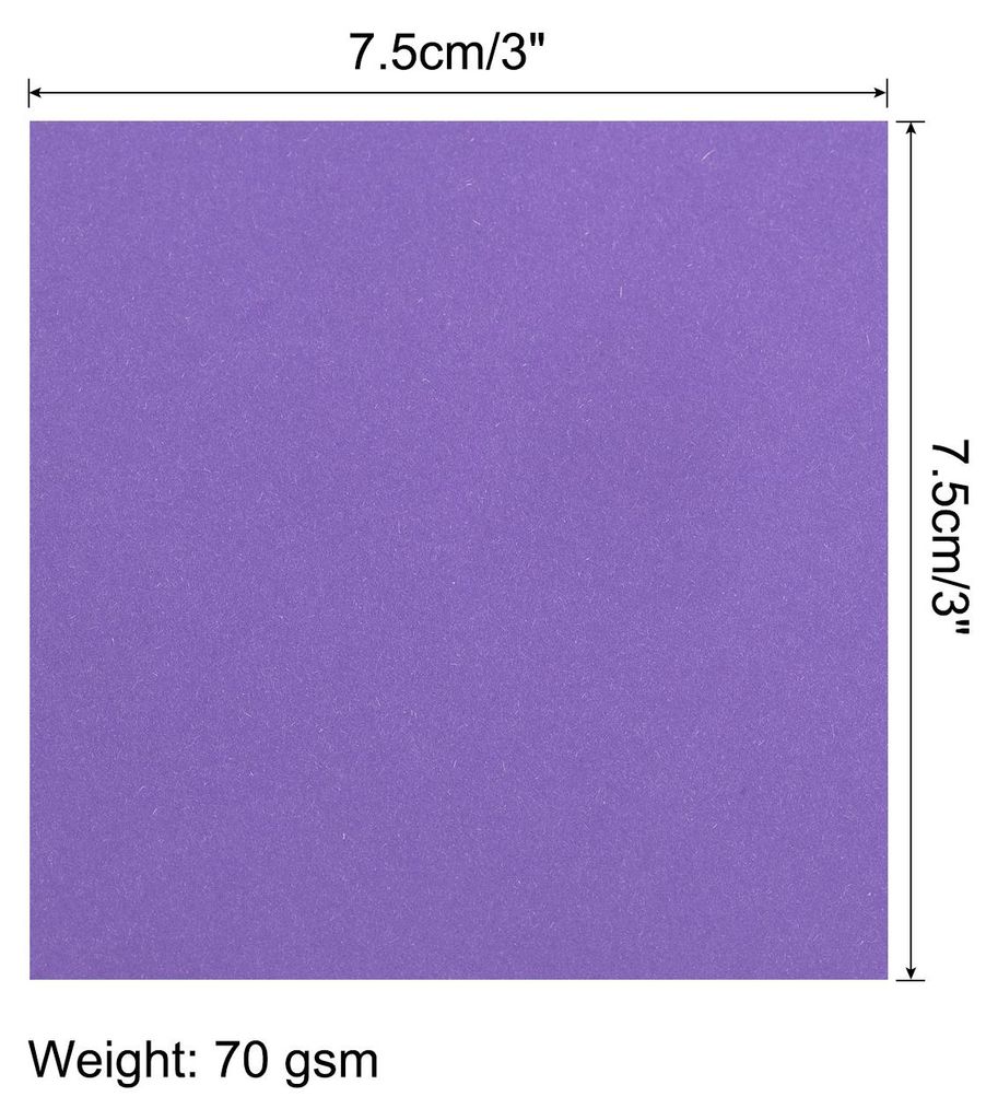 50 Blatt Origami Papier, doppelseitiges Bastelpapier tiefes Lila 7,5 x 7,5 cm Bastelpapier Set 70 g/m2, Faltpapier Quadratisch fš¹r DIY, Schul-Ku...