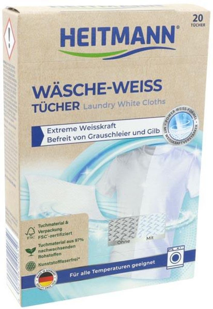 HEITMANN Wäsche-Weiss Tücher 20 Stück Produktbild 