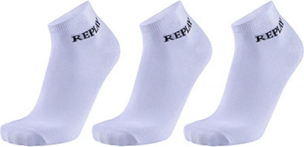 Replay C100629 | Low Cut Socks (3 Pair Banderole) 35/38 bis 43/46 - Farbe: White/Black - Größe: 43/46