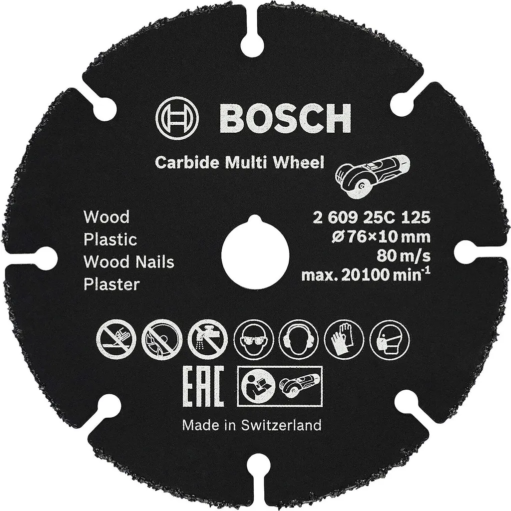 Accessorio Bosch Professional 260925C125: Disco Carbide 76mm per Mini Flex