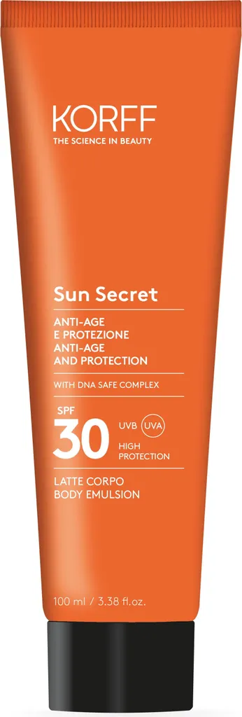 Lait Solaire Corps Anti-âge Korff Sun Secret SPF 30 Soin Solaire 100ml