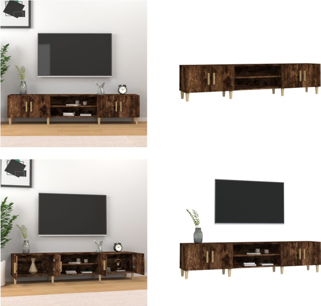 vidaXL TV Schrank Räuchereiche 180x31,5x40 cm Holzwerkstoff Produktbild 