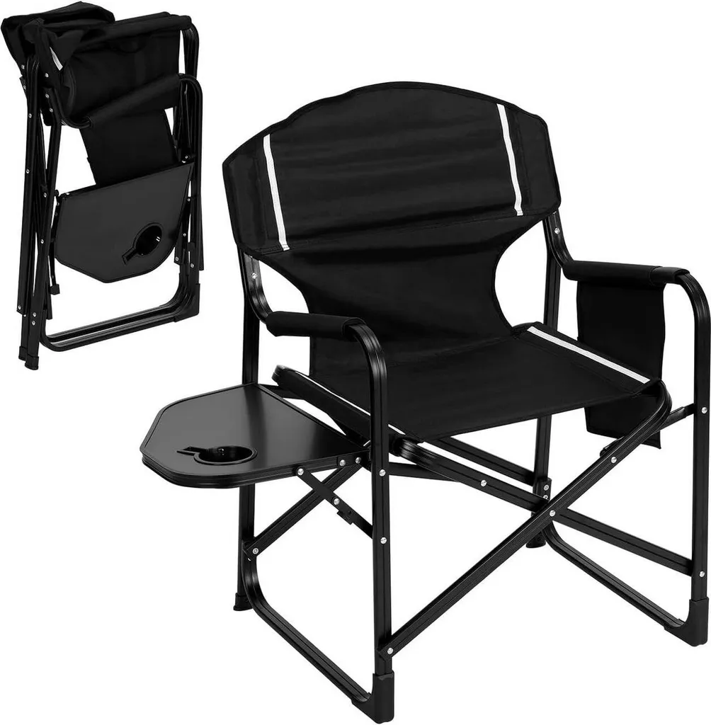 Chaise de camping pliante Rootz en tissu Oxford résistant 61x88x51,5 cm