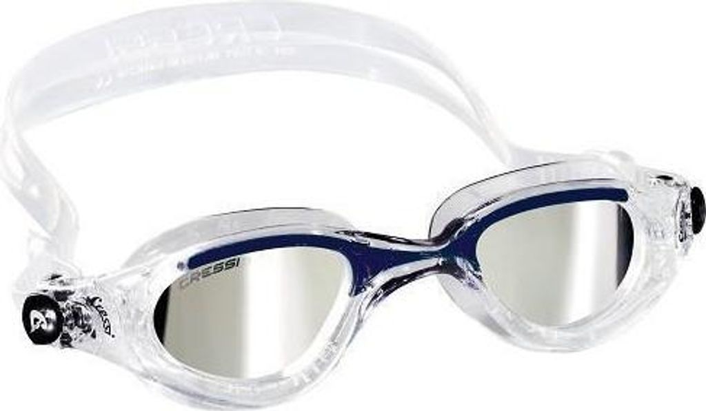 Cressi Flash Swim Goggles - Schwimbrille - Clear/Blue/Silver Mirrored Lens Clear/Blue/Silver Mirrored Lens