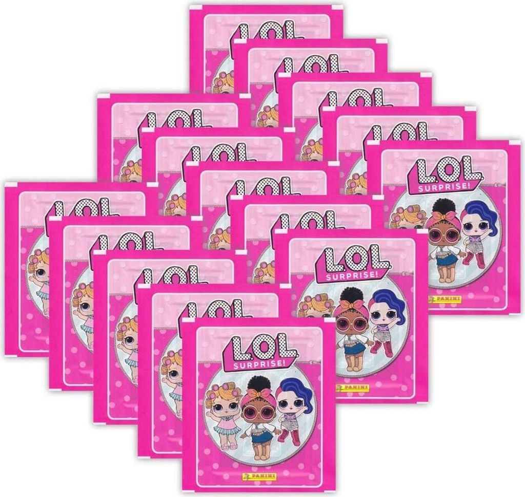 L.O.L. Surprise Panini Collectible Dolls Sammelsticker - 15 Booster Tütchen 75 Sticker