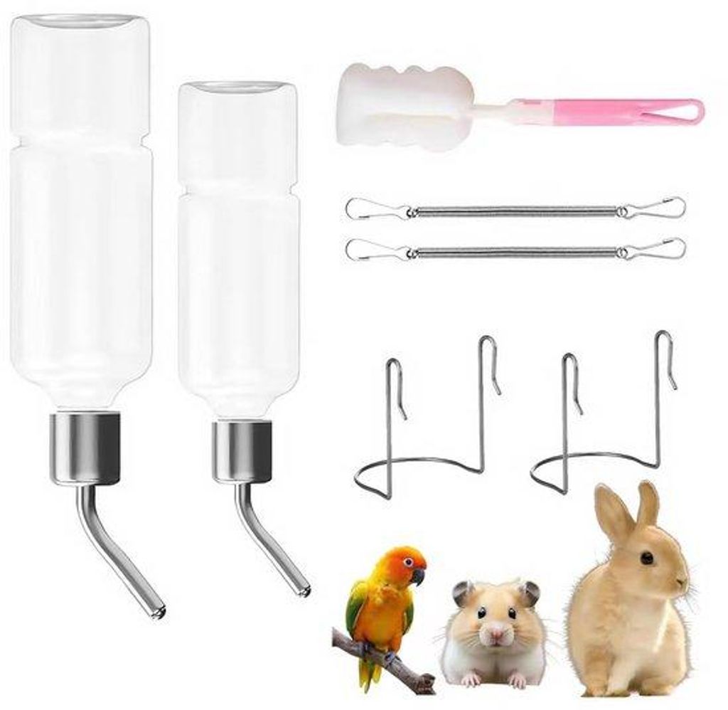 Trinkbecher für Kaninchen und kleine Haustiere - hygienisch und leckfrei - 2 Stück