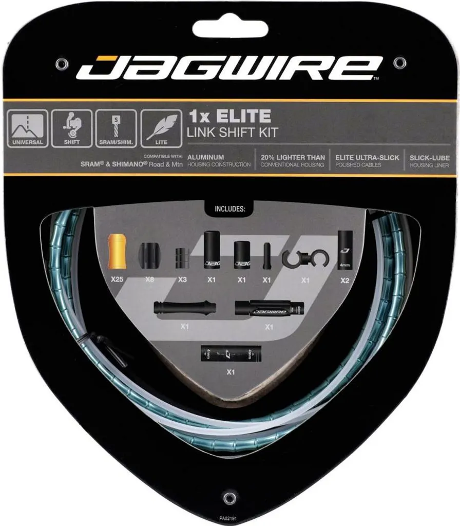 Jagwire Elite Link 1x Celeste Kit Câble Dérailleur Route et VTT Ltd.