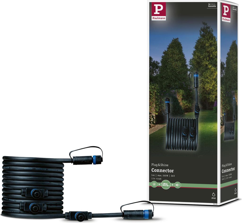 Paulmann Plug & Shine Kabel 5m 4 Ausgänge