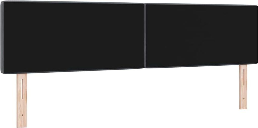 LED Kopfteil mit LED-Lichtleisten Dunkelgrau 180 cm Samt