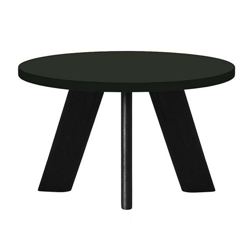 Couchtisch LEX Durchmesser 60 cm, Minimalistisch und zeitlos - Schwarz