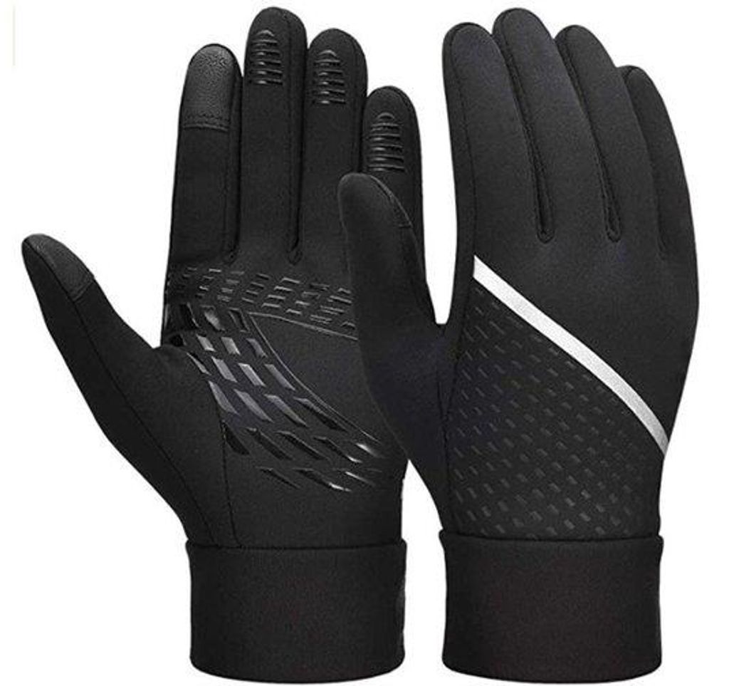 Winterhandschuhe für Kinder, warme und antislip Touchscreen-Handschuhe, wasserdichte und winddichte Reithandschuhe, warme Fahrradhandschuhe (L)