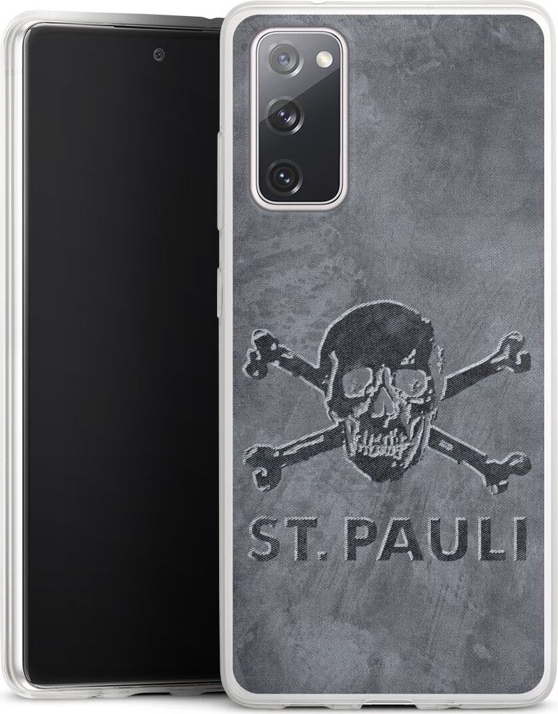 DeinDesign Slim Hülle für Samsung Galaxy S20 FE Silikon Case Ultra Dünn Handyhülle Beton FC St. Pauli Logo