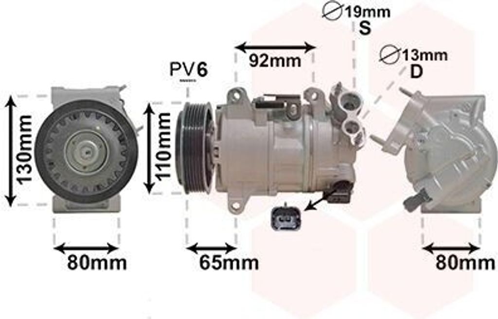 VAN WEZEL 4001K703 SNE12 Klimaanlage Klimakompressor PAG 46 SP-A2 R1234yf R134a für OPEL Corsa F GRANDLAND X (A18) Crossland X (P17) für CITROËN