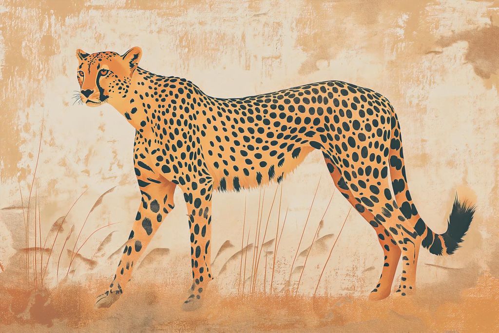 Plakat 45x30cm Gepard in Bewegung