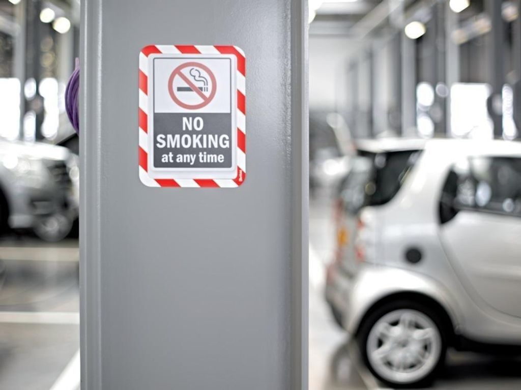 Informationsrahmen DIN A 4 rot/weiß