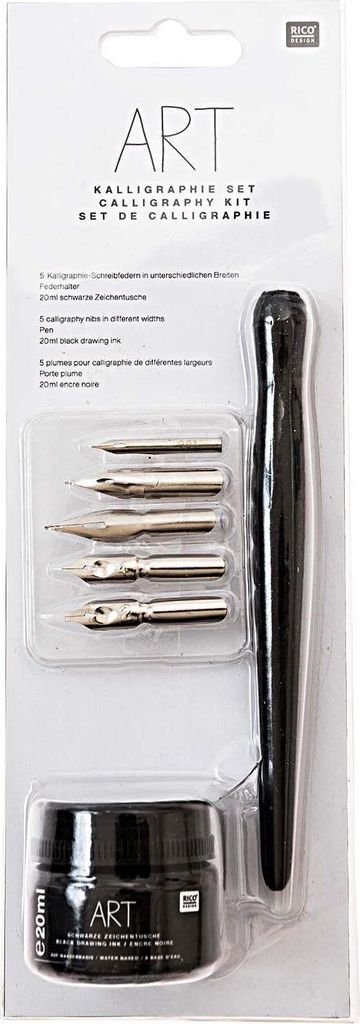 Rico Design Kalligraphie Set 7-teilig, Holz Schwarz, 5 Produktbild 