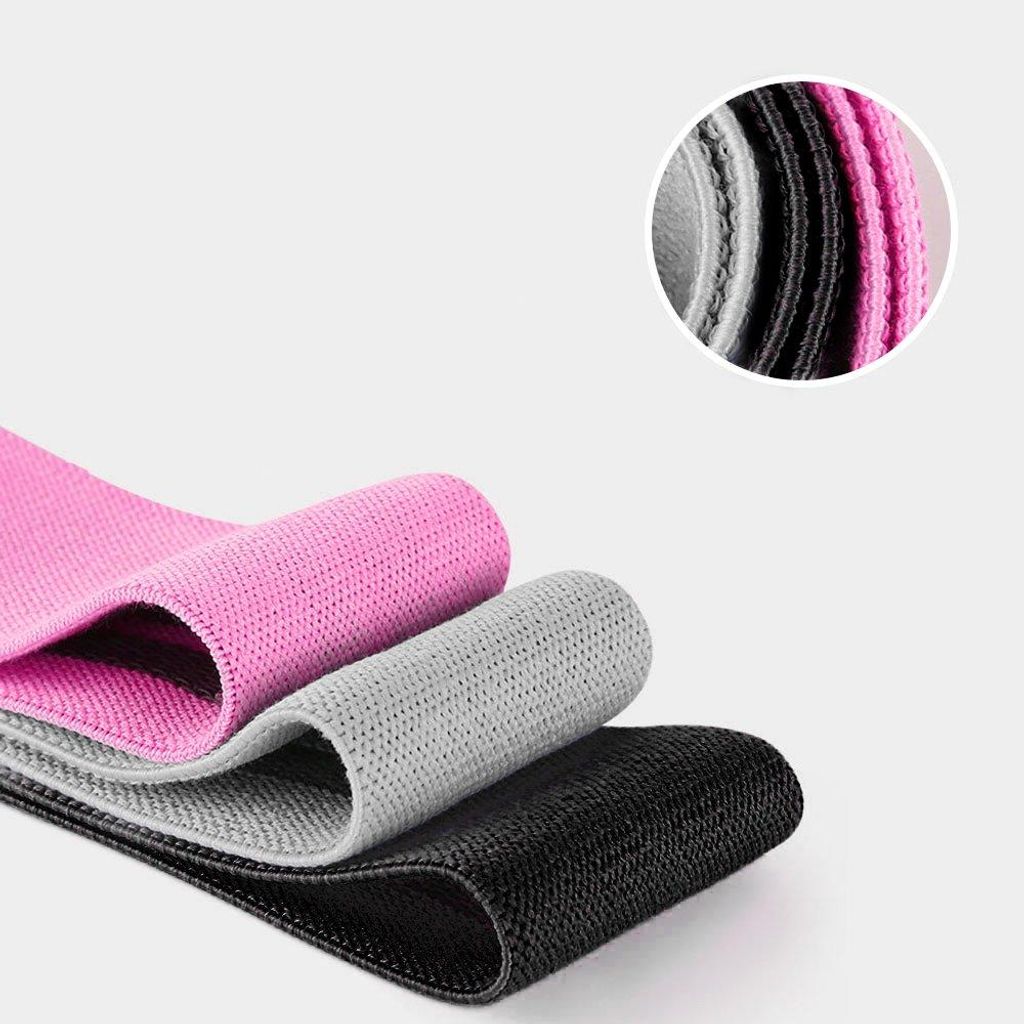 3 textiele weerstandsbanden voor yoga, fitness en CrossFit Productafbeelding 