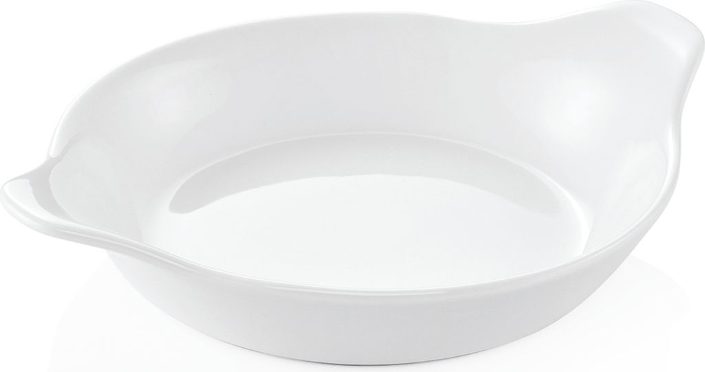 Backform rund Ø 21 cm weiß, Porzellan