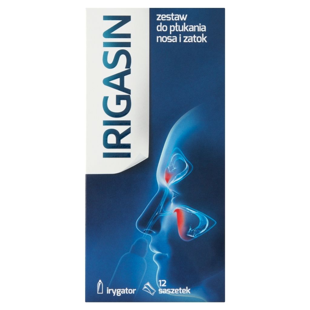 IRIGASIN Flasche + 12 Beutel Nasennebenhöhlenspülung