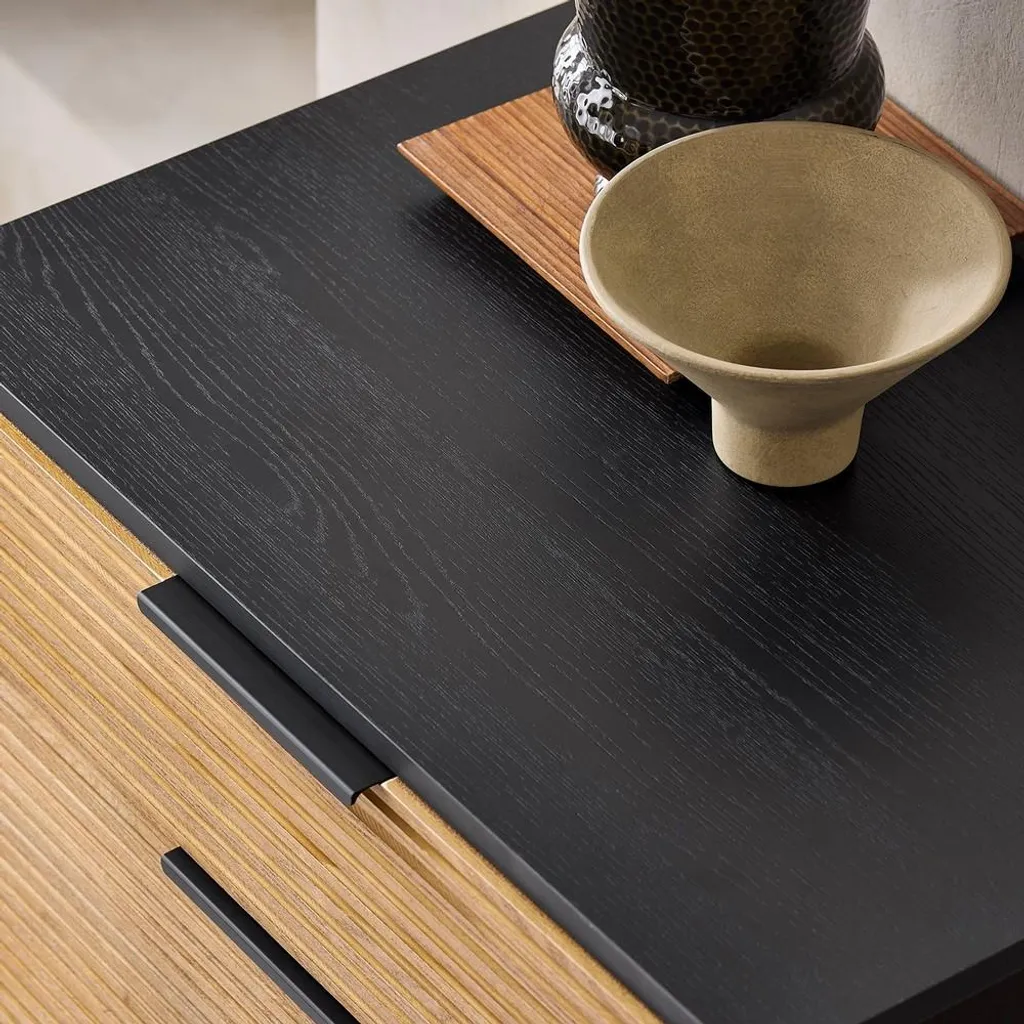 Banc de Rangement Noir 2 Tiroirs et Étagères à Chaussures SoBuy Bois - 6