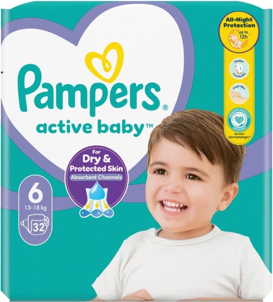 Pampers – Luierbroekjes – Active Baby, maat 6 – 32 Productafbeelding 