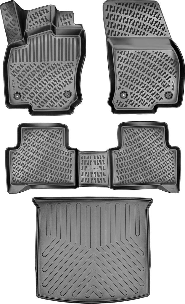 3D Auto Gummimatten & Kofferraumwanne für VW Touran (2.Gen) Produktbild 